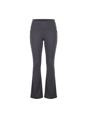 Athleta Womens Gray Salutation Stash Flare Pants With Pockets Size L